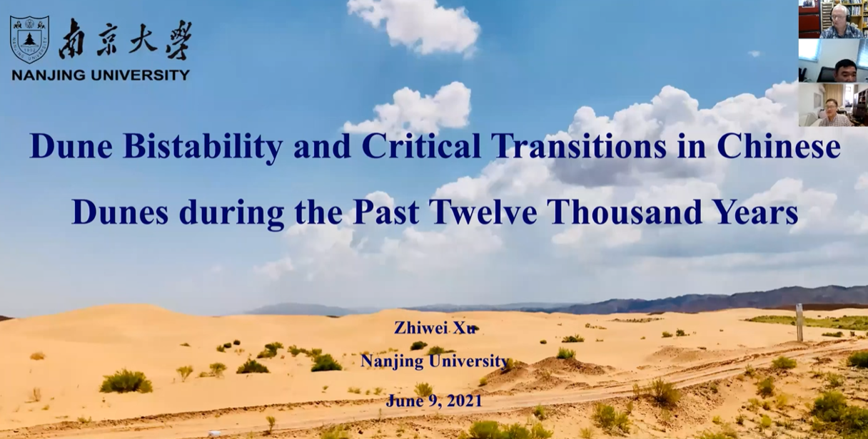 Zhiwei Xu – Dune Bistability and Critical Transitions in Chinese Dunes during the Past Twelve Thousand Years
