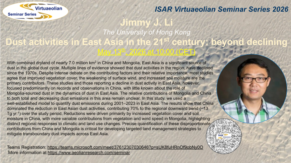 Jimmy J. Li – Dust activities in East Asia in the 21st century: beyond declining
